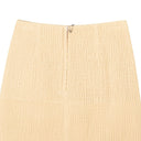 Tan Quilted Leather Mini Skirt