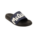 Alexander Mcqueen Graffiti Logo Slides - Black/Navy