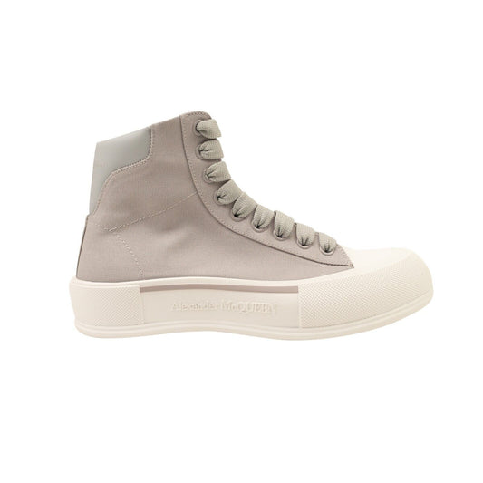 Alexander Mcqueen Deck Plimsoll Hi-Top Sneakers - Gray