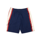 Navy Blue Star Side Stripe Sweat Shorts