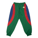 Green, Red And Blue Geometric Nylon Track Pants