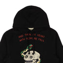 Black Embroidered Skull And Snake Hoodie