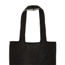 Black Knit Wool Blend Shopper Tote Bag