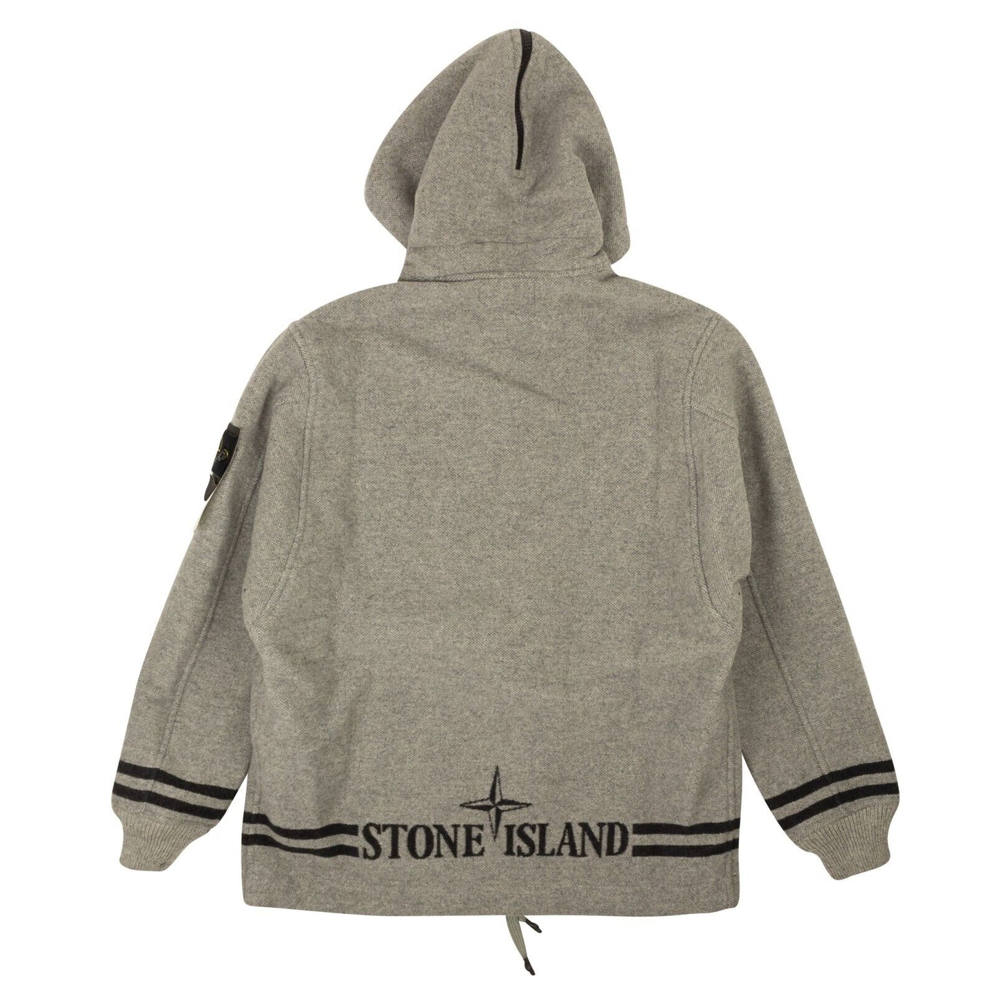 Stone Island Short Pullover Wool Coat - Gray