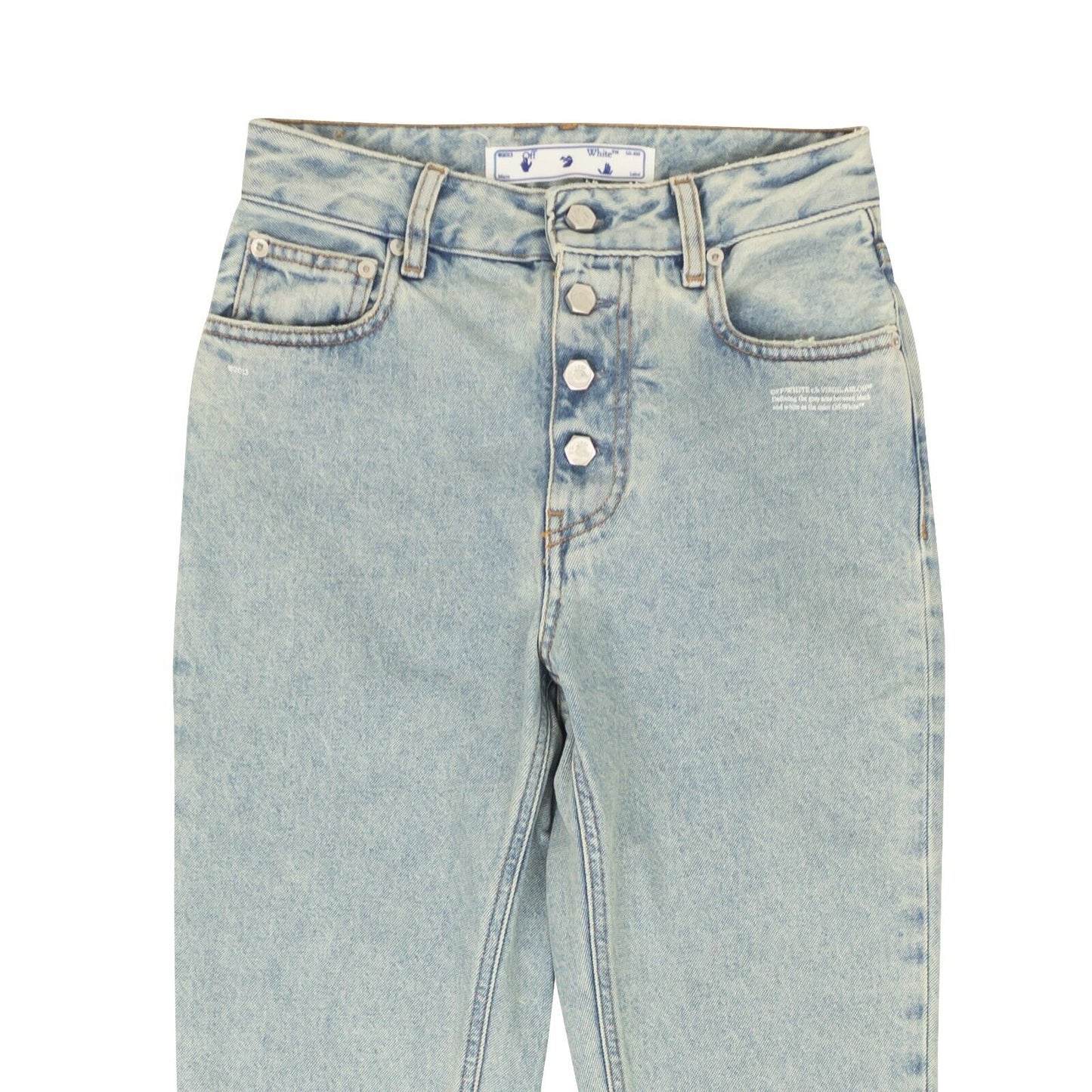 Off-White C/O Virgil Abloh Riserva Straight Jeans - Light Blue