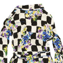 Black And White Satin Pajama Robe
