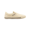 White Vulcanized Square Slip On Canvas Sneakers