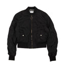 Off-White C/O Virgil Abloh Nylon Cropped Bomber Jacket - Black