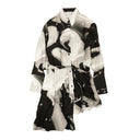 Off-White C/O Virgil Abloh Liquid Melt Plisse Shirt Dress - Black/Gray
