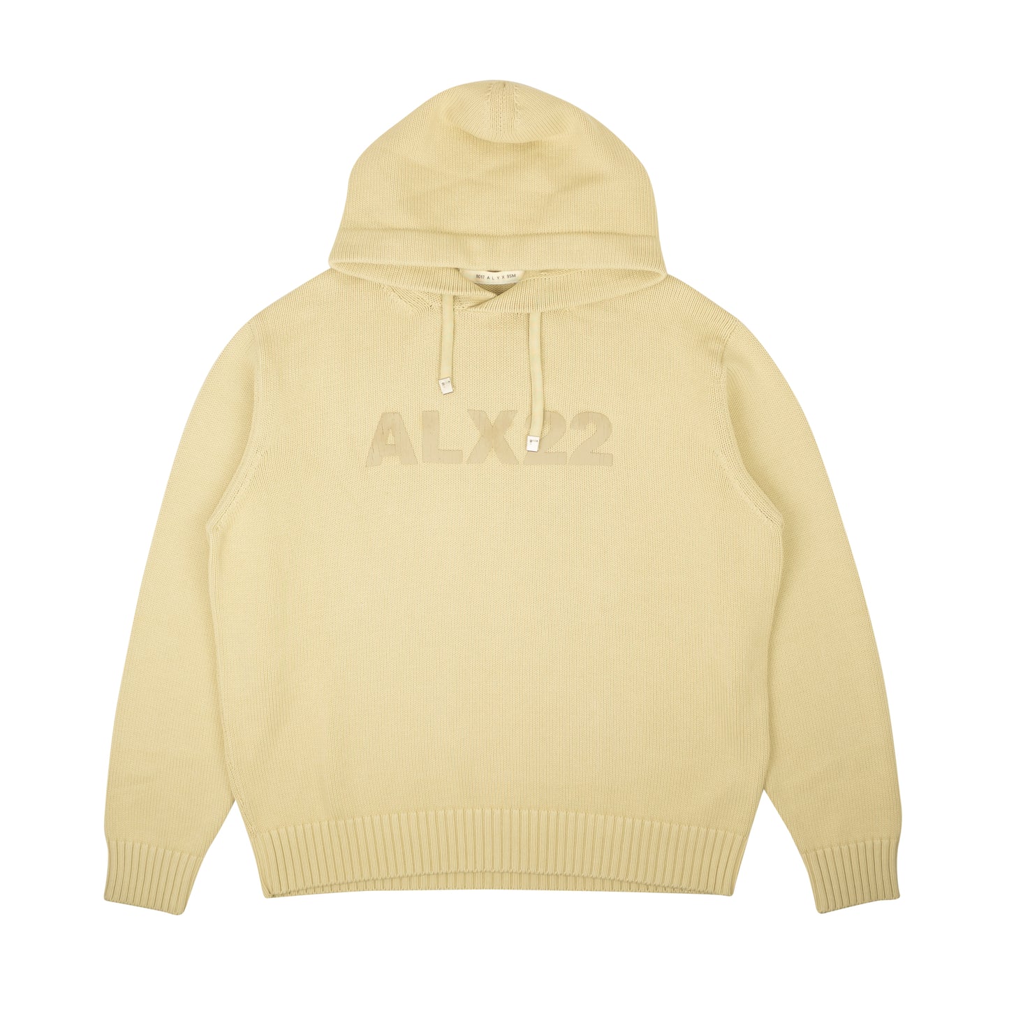 1017 Alyx 9Sm Treated Logo Knit Hoodie - Beige