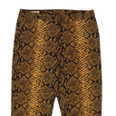 Dries Van Noten Snake Print High Rise Wool Pants - Gold