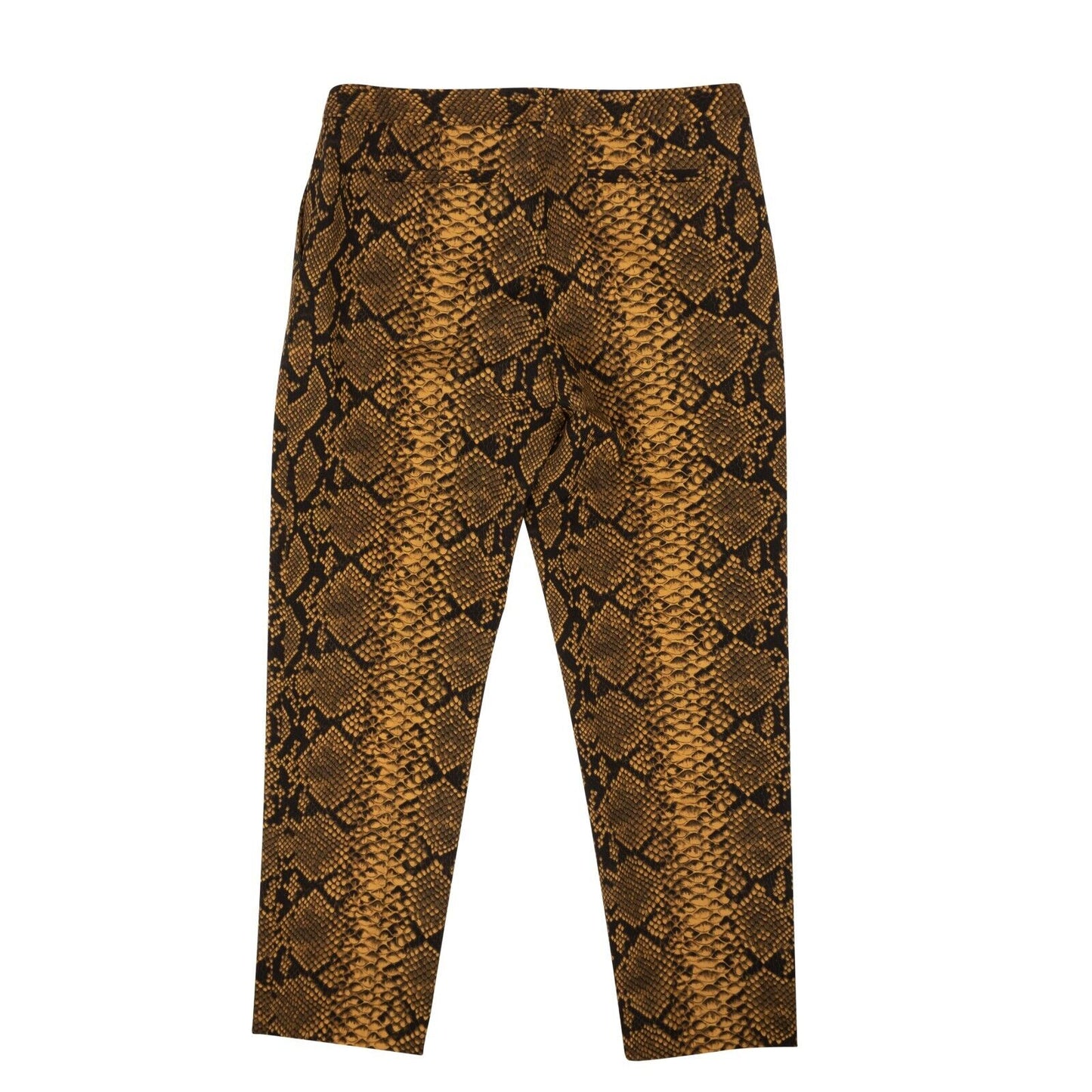 Dries Van Noten Snake Print High Rise Wool Pants - Gold