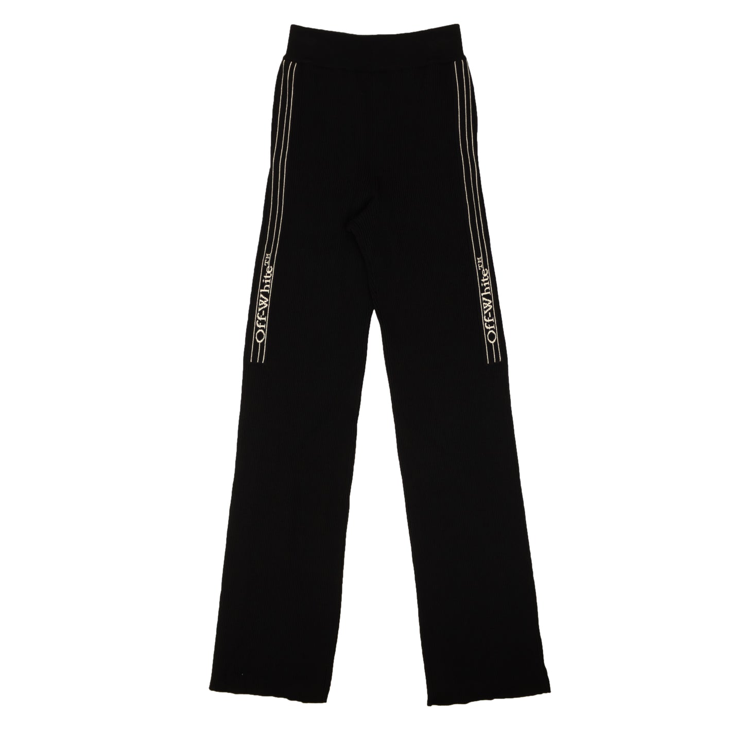 Off-White C/O Virgil Abloh Logo Strip Pants - Black