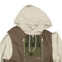 Grey And Olive Armour Hoodie
