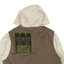 Grey And Olive Armour Hoodie