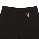 Black Polyester ""A"" Tailoring Shorts
