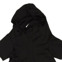 Black Peplum Hooded T-Shirt