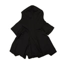 Black Peplum Hooded T-Shirt