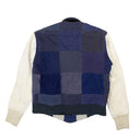 Greg Lauren Gabardine And Leather Cropped Blazer - Black