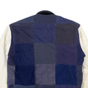 Greg Lauren Gabardine And Leather Cropped Blazer - Black