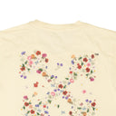 Off-White C/O Virgil Abloh Embroidered Arrow Flowers Casual Tee - Cream