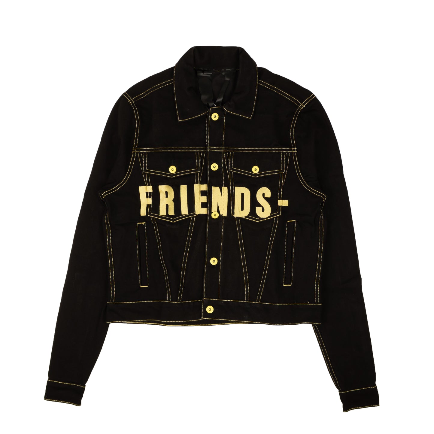 Vlone Friends Denim Jacket - Black/Yellow