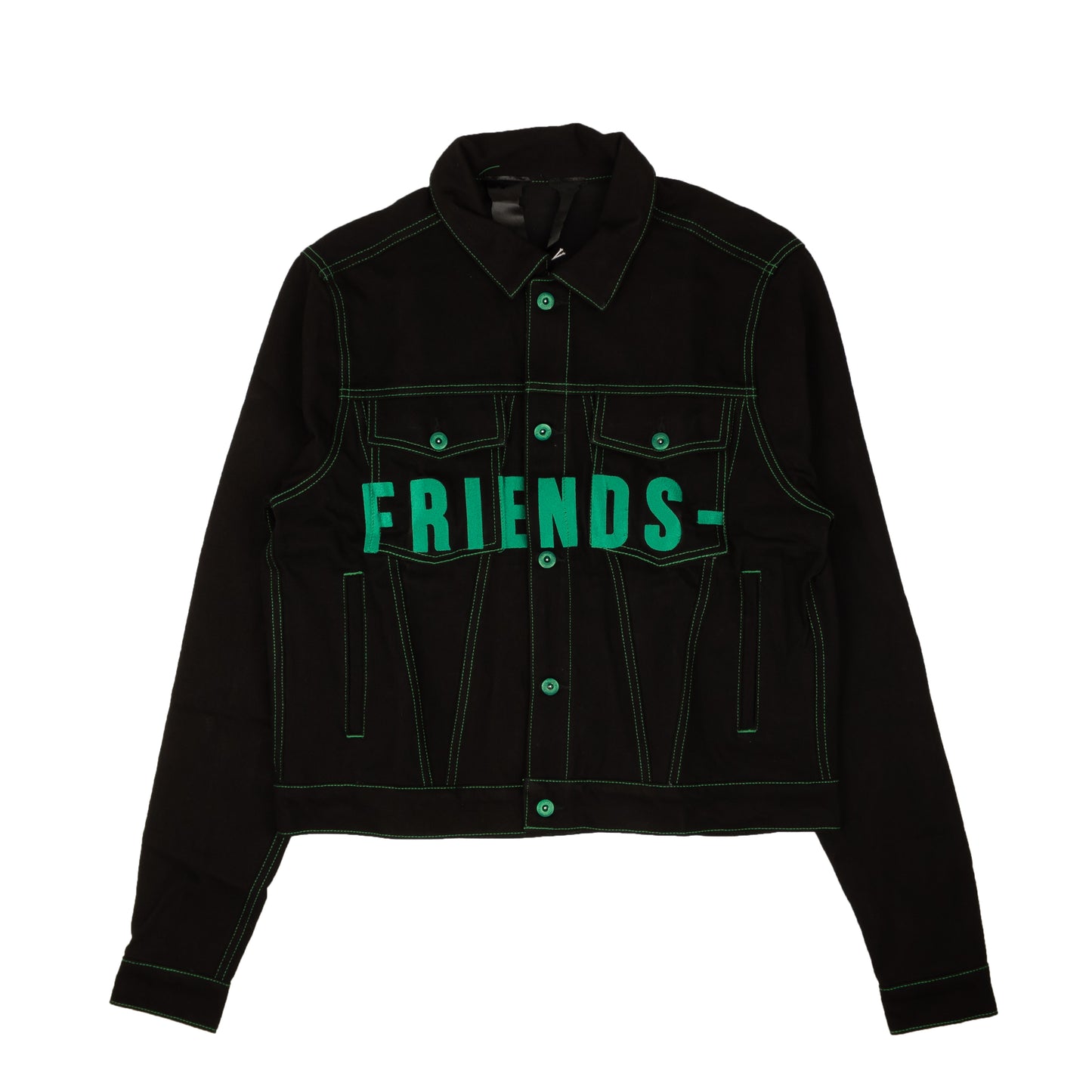 Vlone Friends Denim Jacket - Black/Green