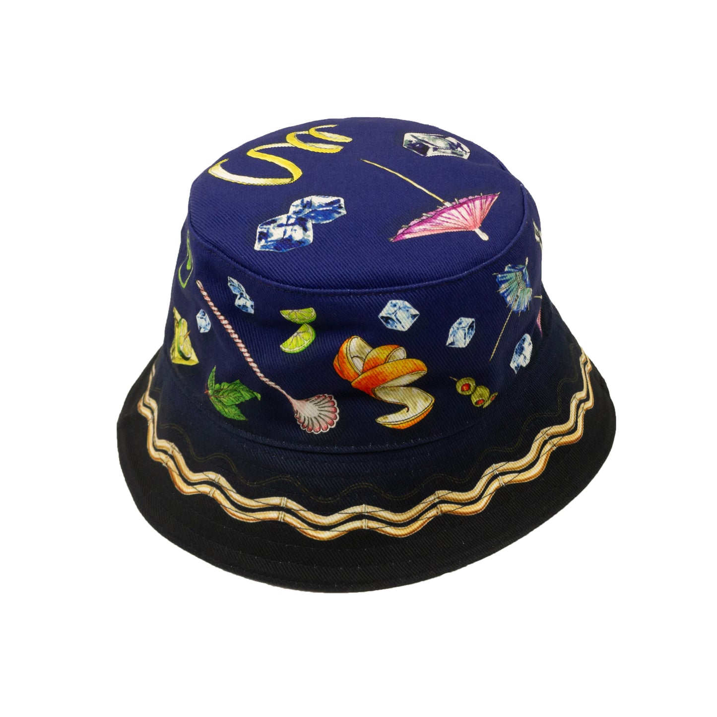 Navy Blue Casa Club Nuit Printed Bucket Hat