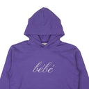 Balenciaga Rhinestone Bebe Cropped Logo Hoodie - Purple