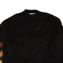 Black Diag Mohair Crew Sweater