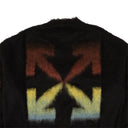 Black Diag Mohair Crew Sweater