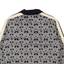 PALM ANGELS NAVY BLUE JAQUARD ZIP UP TRACK JACKET