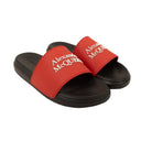 Alexander Mcqueen Logo Pool Slides - Black/Red