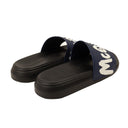 Alexander Mcqueen Graffiti Logo Slides - Black/Navy