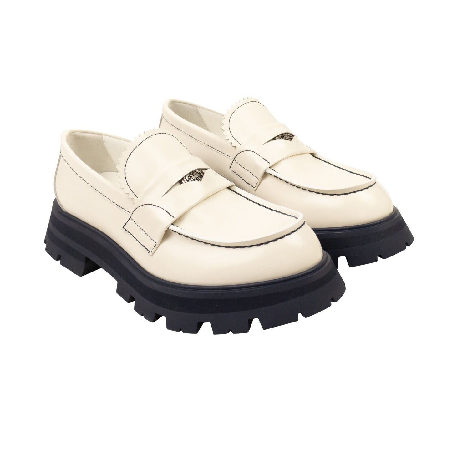 White Leather Wander Loafers