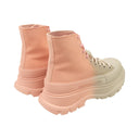 Alexander Mcqueen Two-Tone Tread Combat Boots - Gray/Pink