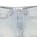 Blue Frayed Edge Denim Shorts