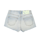 Blue Frayed Edge Denim Shorts