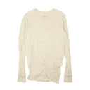 Pearl Grey Double Cotton Long Sleeve T-Shirt