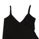 Black Side Tie Logo Tank Top