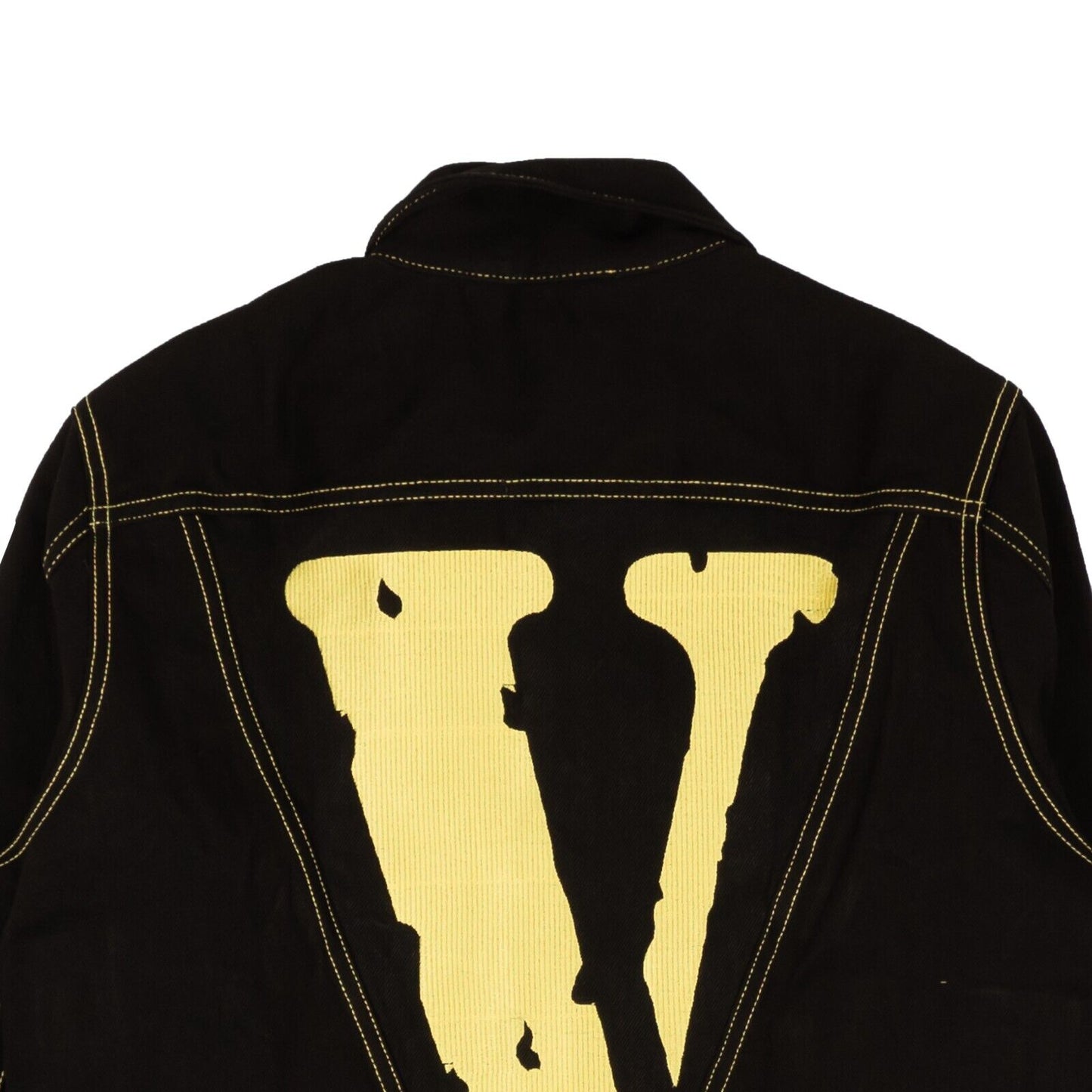 Vlone Friends Denim Jacket - Black/Yellow