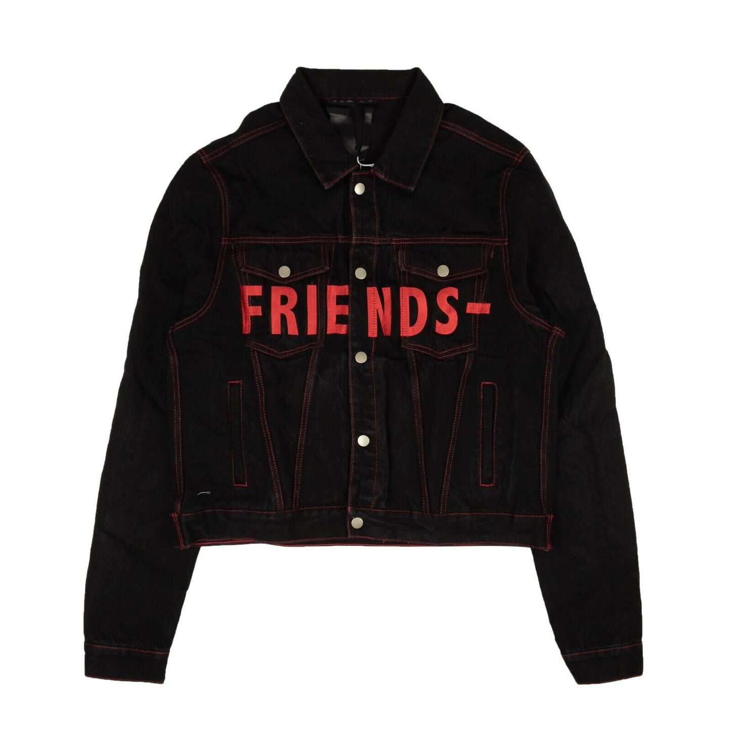 Vlone Friends Denim Jacket - Black/Red