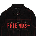 Vlone Friends Denim Jacket - Black/Red
