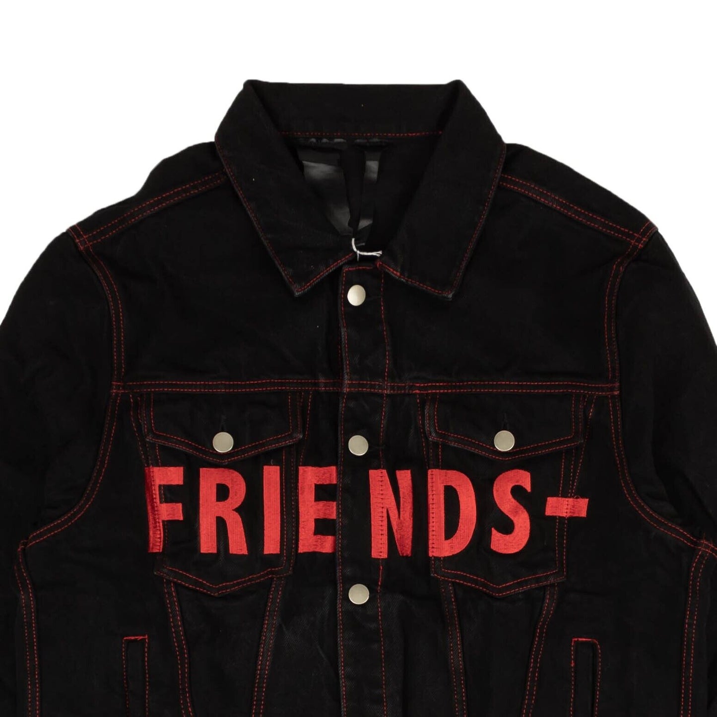 Vlone Friends Denim Jacket - Black/Red