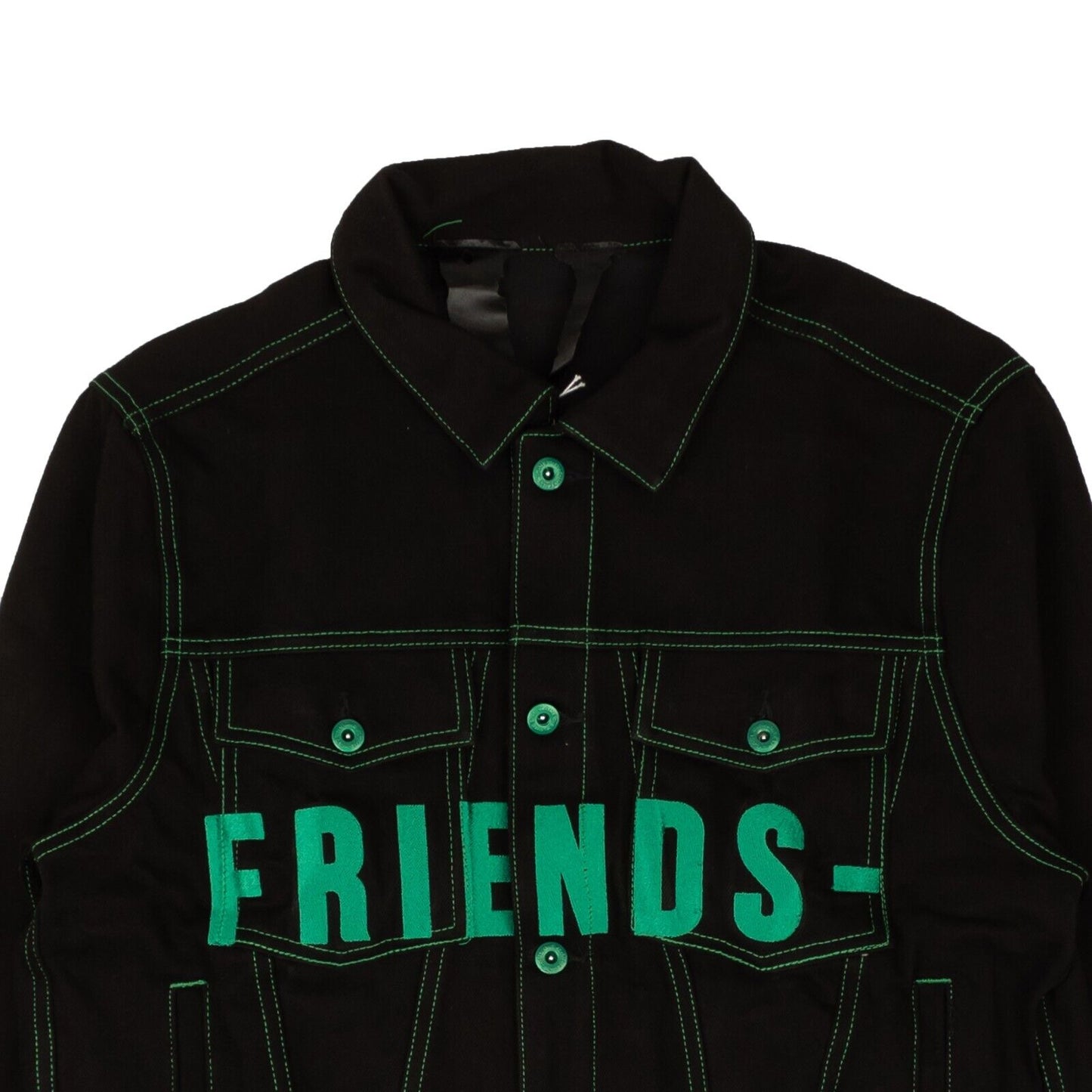 Vlone Friends Denim Jacket - Black/Green