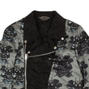 Black Panelled Nylon Biker Jacket