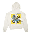 White B-Boy Flatlock Arrow Hoodie