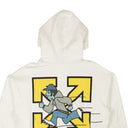 White B-Boy Flatlock Arrow Hoodie