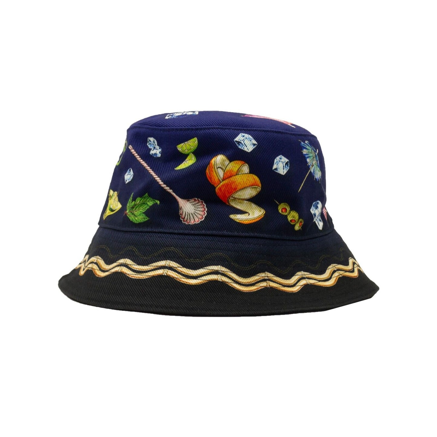 Navy Blue Casa Club Nuit Printed Bucket Hat