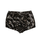 Women's Black Sequin Embroidered Shorts